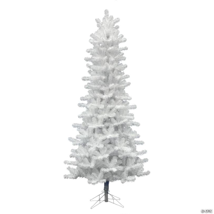 Vickerman 6.5' Crystal White Pine Slim Artificial Christmas Tree, Unlit