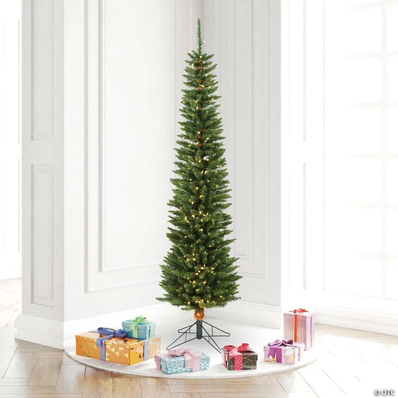 Vickerman 6.5' Durham Pole Pine Christmas Tree with Warm White LED Lights