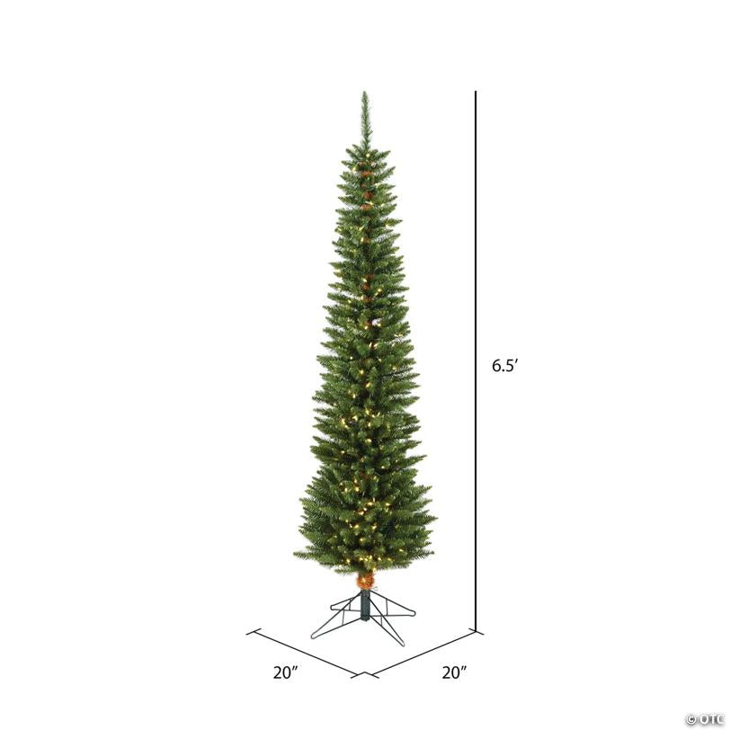 Vickerman 6.5' Durham Pole Pine Christmas Tree with Warm White LED Lights