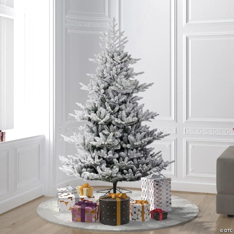 Vickerman 6.5' Flocked Hudson Fraser Fir Artificial Christmas Tree, Unlit