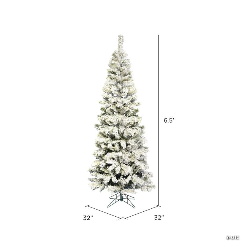 Vickerman 6.5' Flocked Pacific Christmas Tree - Unlit