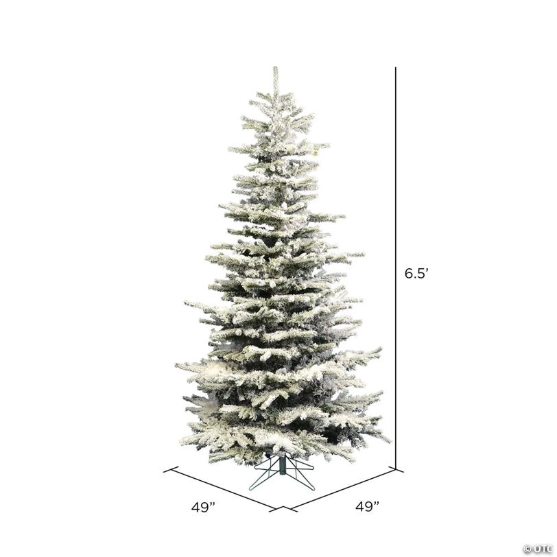 Vickerman 6.5' Flocked Sierra Fir Slim Christmas Tree - Unlit