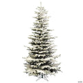Vickerman 6.5' Flocked Sierra Fir Slim Christmas Tree - Unlit
