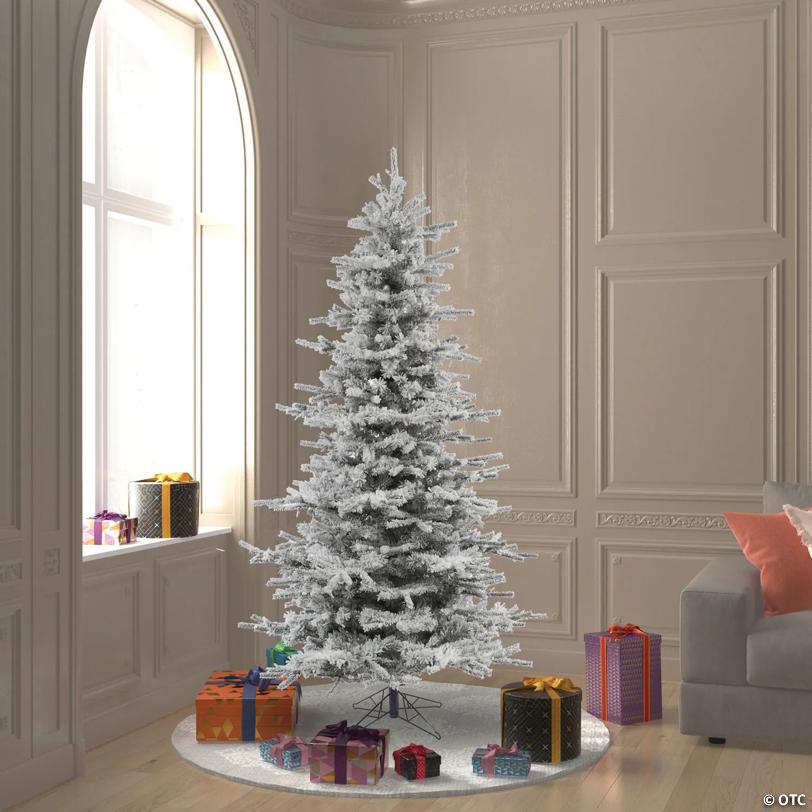 Vickerman 6.5' Flocked Sierra Fir Slim Christmas Tree - Unlit