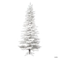 Vickerman 6.5' Flocked White Slim Christmas Tree - Unlit