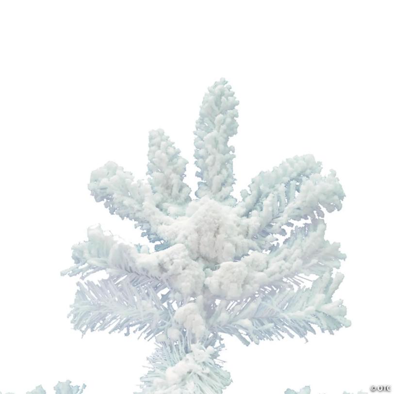 Vickerman 6.5' Flocked White Slim Christmas Tree - Unlit