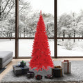Vickerman 6.5' Red Fir Slim Artificial Christmas Tree, Unlit