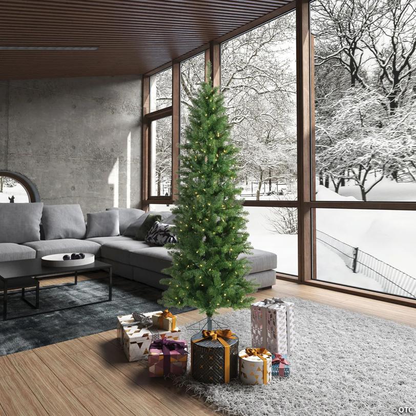 Vickerman 6.5' Salem Pencil Pine Christmas Tree with Warm White LED Lights