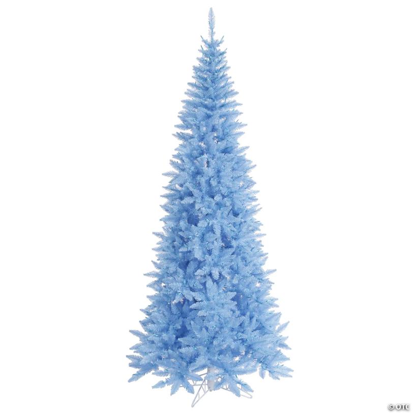 Vickerman 6.5' Sky Blue Fir Slim Artificial Christmas Tree, Unlit
