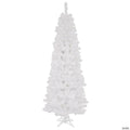Vickerman 6.5' White Salem Pencil Pine Christmas Tree with Clear Lights