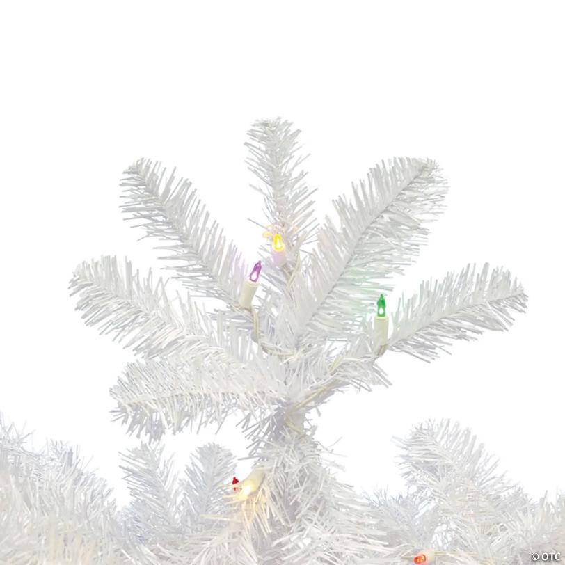 Vickerman 6.5' White Salem Pencil Pine Christmas Tree with Multi-Colored LED Lights