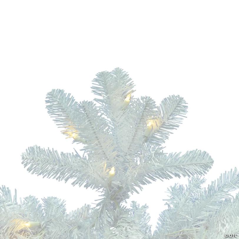 Vickerman 6.5' White Salem Pencil Pine Christmas Tree with Warm White LED Lights