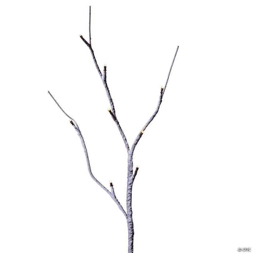 Vickerman 6' Brown Frosted Twig Tree, Warm White 3mm Wide Angle LED lights