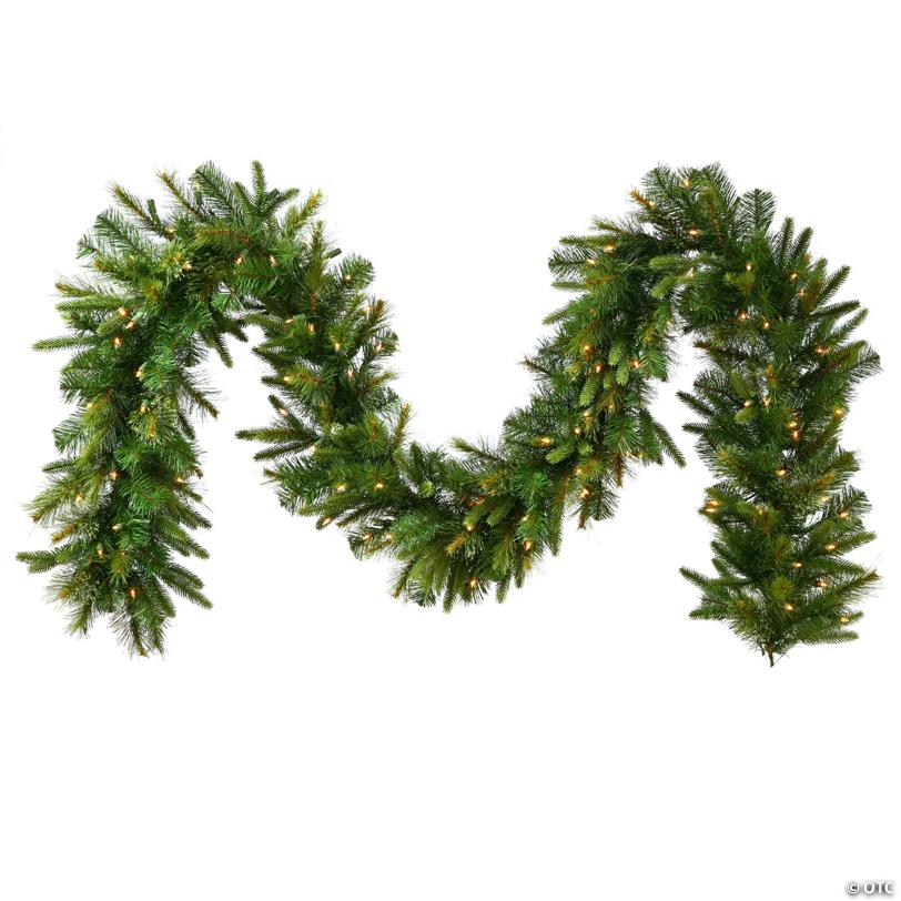 Vickerman 6' Cashmere Pine Artificial Christmas Garland, Warm White Battery Operated LED Lights