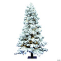 Vickerman 6' Flocked Spruce Christmas Tree with Warm White LED Lights
