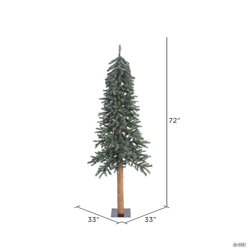 Vickerman 6' Natural Bark Alpine Christmas Tree - Unlit