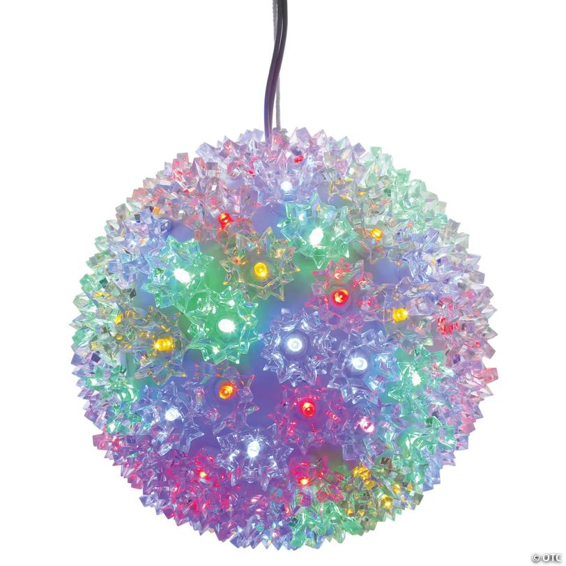 Vickerman 6" Starlight Sphere Christmas Ornament with Multi-Colored Wide Angle LED Lights