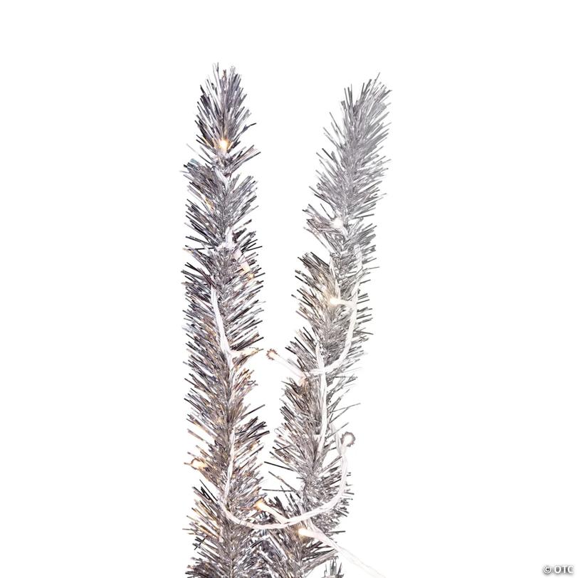 Vickerman 6' Vintage Aluminum Artificial Christmas Tree, Warm White  LED Wide Angle  Lights