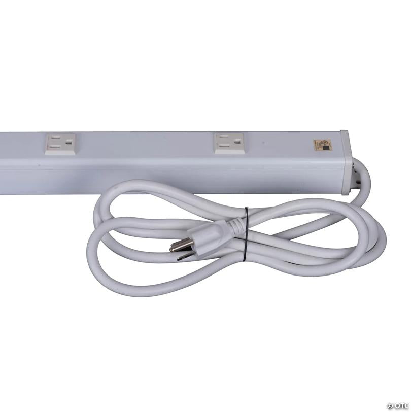 Vickerman 6' White Outlet Bar 12 Outlets 6' Lead Wire 15Amp 125Volt CUL Approved. 3.63 Lbs.