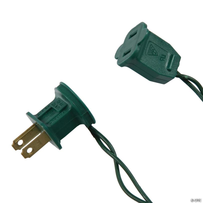 Vickerman 70 Red-White Wide Angle LED Single Mold light on Green Wire, 35' Light Strand