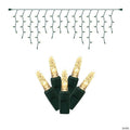 Vickerman 70 Warm White M5 LED Icicle Light on Green Wire, 9' Light Strand