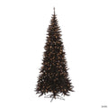 Vickerman 7.5' Black Fir Slim Christmas Tree with Warm White LED Lights