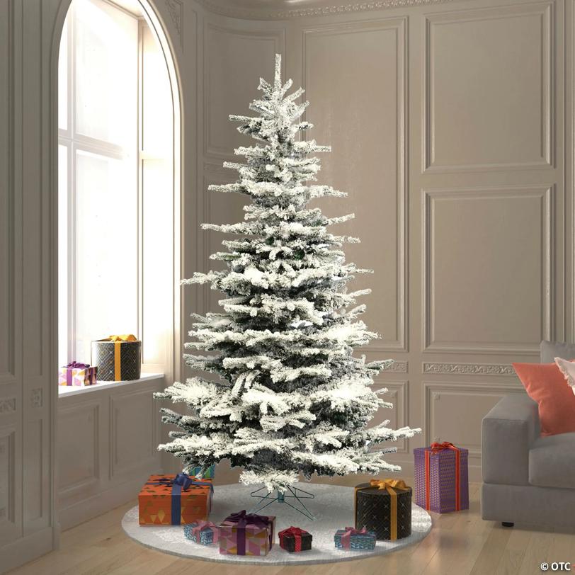 Vickerman 7.5' Flocked Sierra Fir Artificial Christmas Tree, Unlit