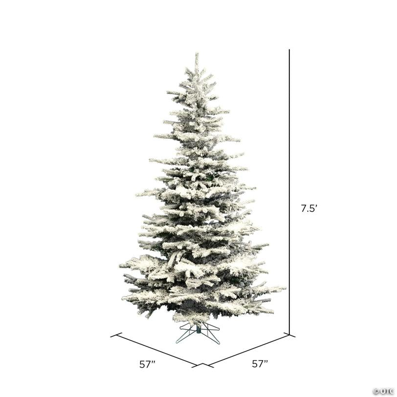 Vickerman 7.5' Flocked Sierra Fir Artificial Christmas Tree, Unlit