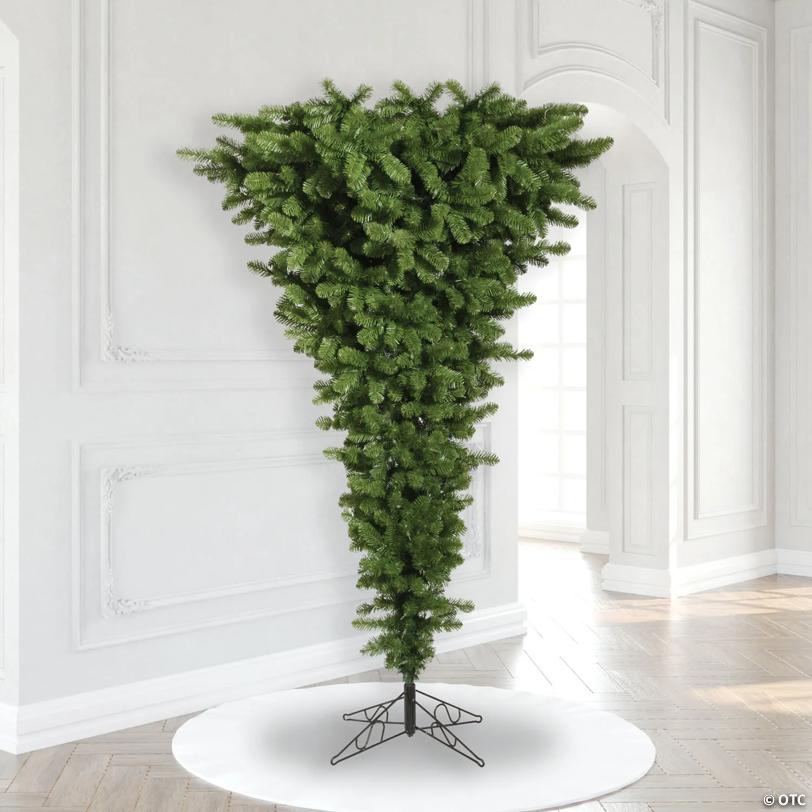 Vickerman 7.5' Green Upside Down Christmas Tree - Unlit