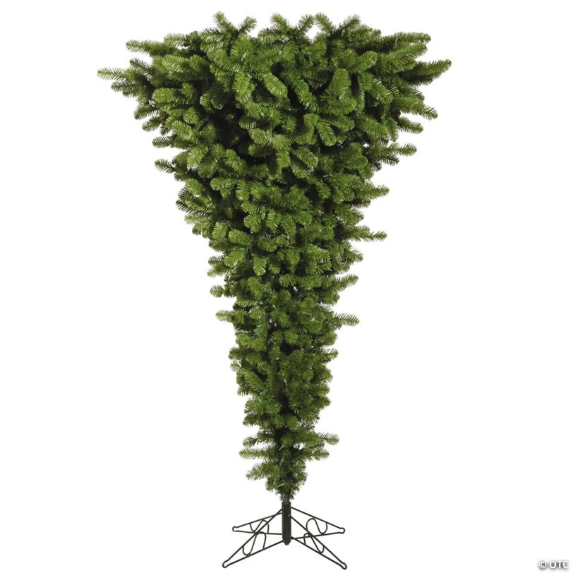 Vickerman 7.5' Green Upside Down Christmas Tree - Unlit