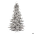 Vickerman 7.5' Silver Tinsel Fir Christmas Tree - Unlit