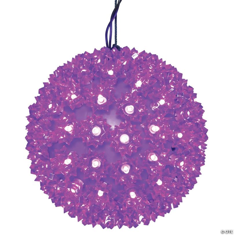 Vickerman 7.5" Starlight Sphere Christmas Ornament with 100 Purple Wide Angle LED Lights