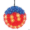 Vickerman 7.5" Starlight Sphere Christmas Ornament with 100 Red-White-Blue Wide Angle LED Lights