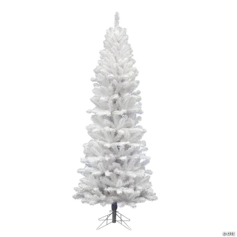 Vickerman 7.5' White Salem Pencil Pine Christmas Tree - Unlit
