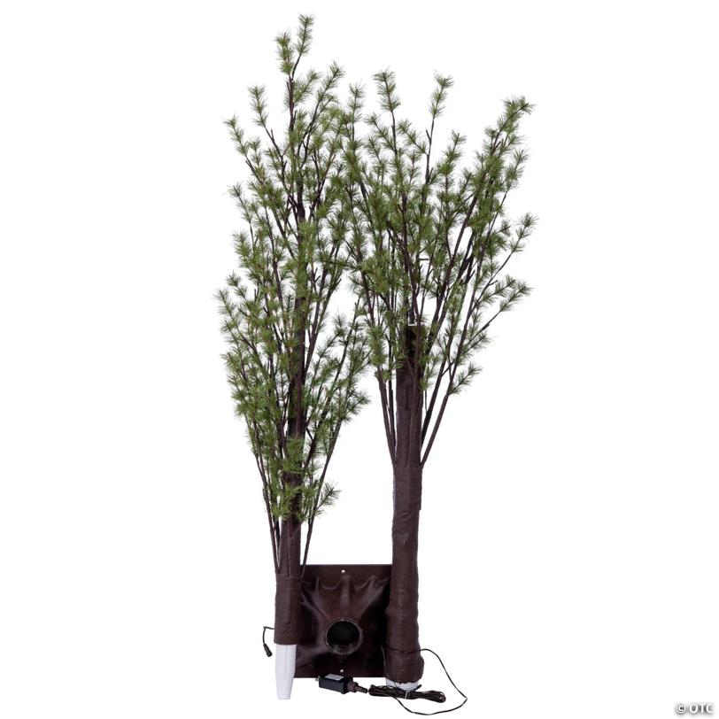 Vickerman 7' Green Mini Pine Twig Tree, Warm White 3mm Wide Angle LED lights.