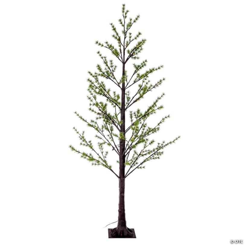 Vickerman 7' Green Mini Pine Twig Tree, Warm White 3mm Wide Angle LED lights.