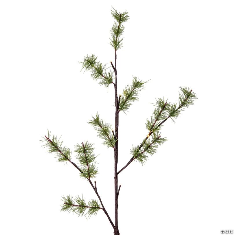 Vickerman 7' Green Mini Pine Twig Tree, Warm White 3mm Wide Angle LED lights.