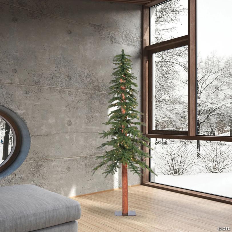 Vickerman 7' Natural Alpine Tree with Warm White Lights