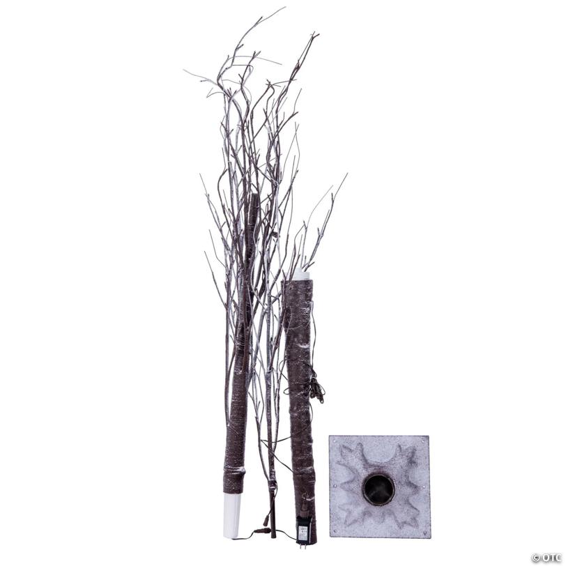 Vickerman 8' Brown Frosted Twig Tree, Warm White 3mm Wide Angle LED lights