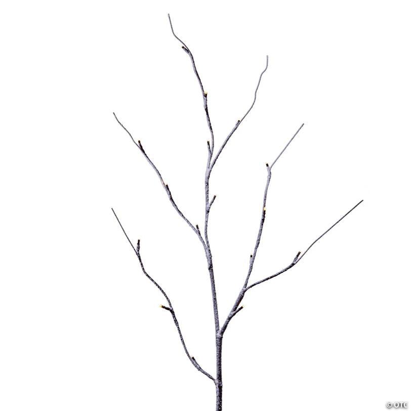 Vickerman 8' Brown Frosted Twig Tree, Warm White 3mm Wide Angle LED lights