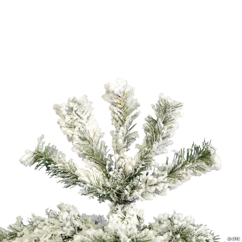 Vickerman 9.5' Flocked Pacific Pencil Artificial Christmas Tree, Unlit