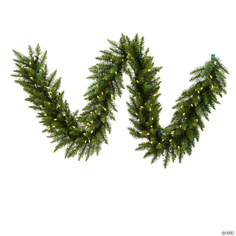 Vickerman 9' Camdon Fir Artificial Christmas Garland, Warm White LED Mini Lights