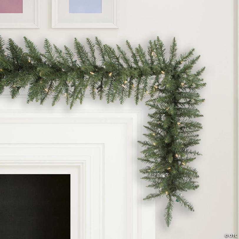 Vickerman 9' Camdon Fir Artificial Christmas Garland, Warm White LED Mini Lights