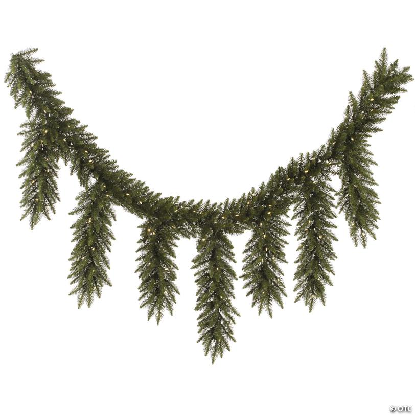 Vickerman 9' Camdon Fir Icicle Christmas Garland with Warm White LED Lights