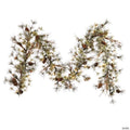Vickerman 9' Dakota Christmas Garland with Warm White LED Lights