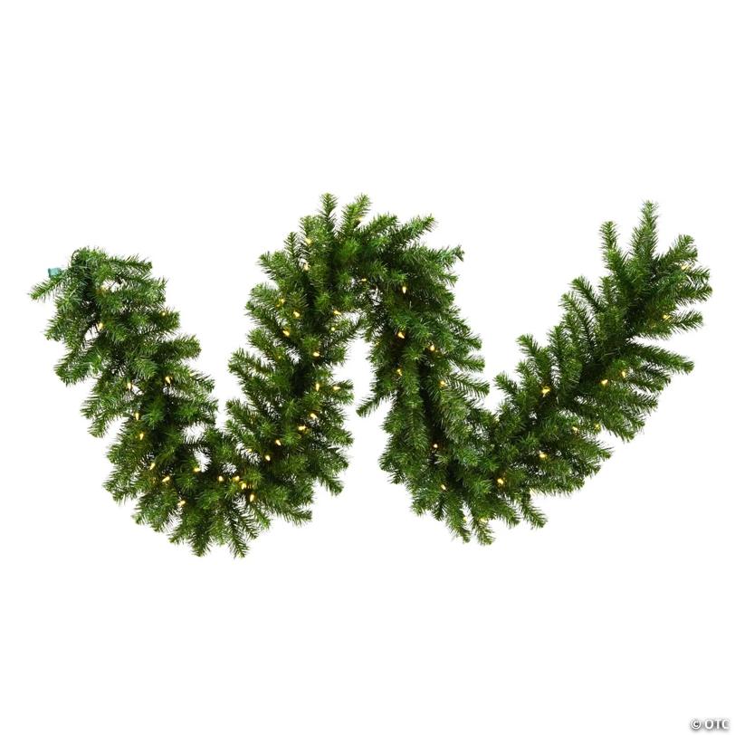 Vickerman 9' Douglas Fir Artificial Christmas Garland, Warm White LED Lights