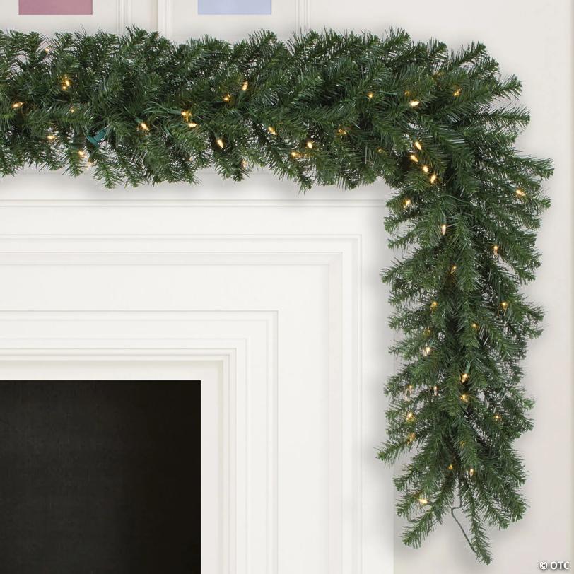 Vickerman 9' Douglas Fir Artificial Christmas Garland, Warm White LED Lights