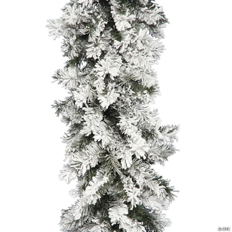 Vickerman 9' Flocked Alaskan Pine Christmas Garland - Unlit