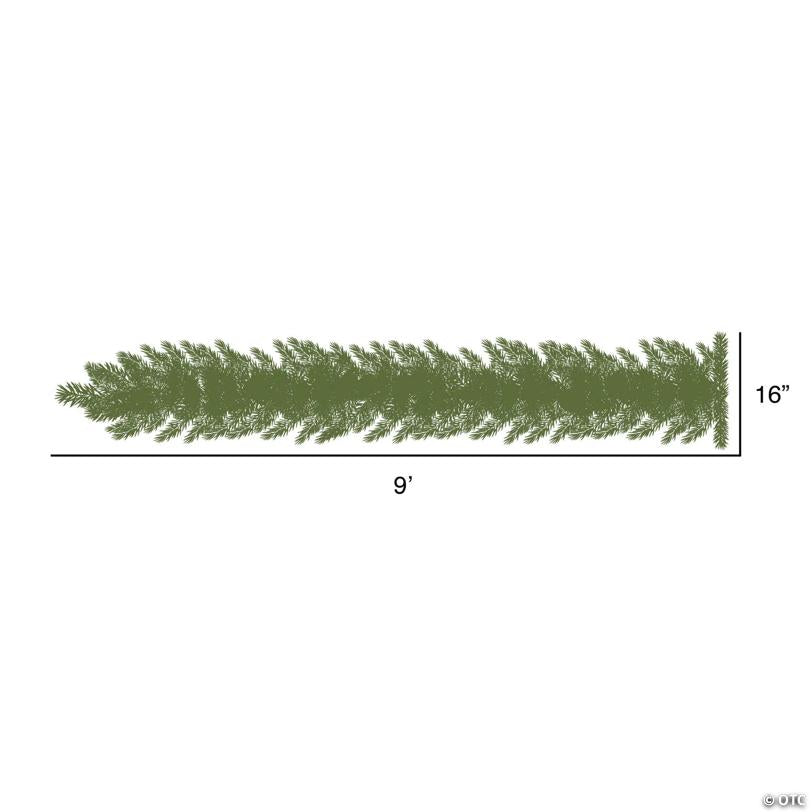 Vickerman 9' Flocked Snow Ridge Artificial Christmas Garland, Unlit