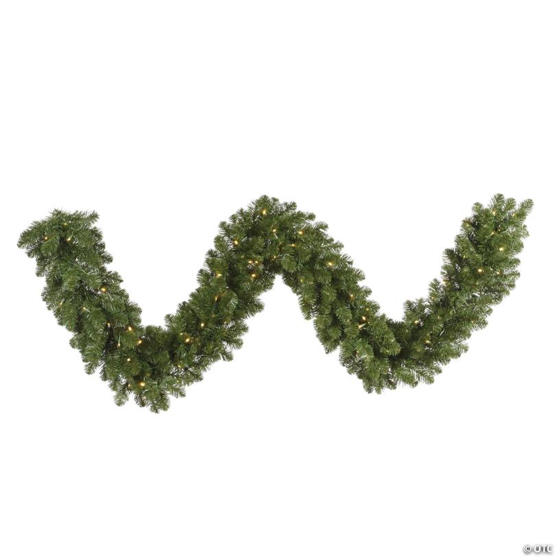Vickerman 9' Grand Teton Artificial Christmas Garland, Warm White LED Mini Lights